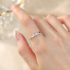 Silver round diamond rings