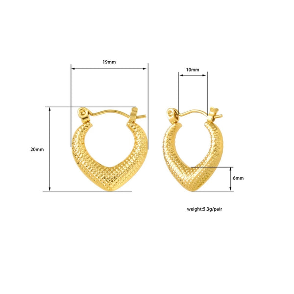 Anti Tarnish Golden Earrings For Women