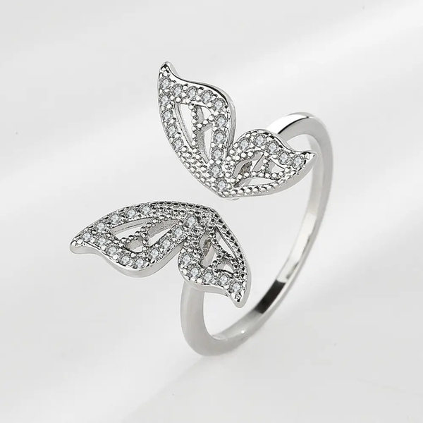 Love butterfly rings