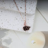 Shiny Crystal Swan Black Necklace