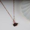 Shiny Crystal Swan Black Necklace