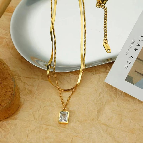 White Magic Dual Chain Necklace