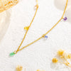 Gold Plated Multicolor Zirconia Necklace