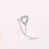 Fake nose Piercing silver heart