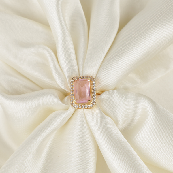 Women Pink Square ring