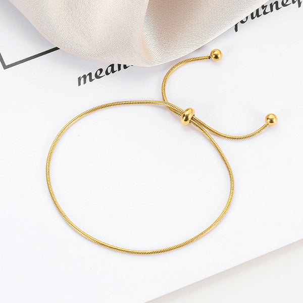 Classic Gold Adjustable Snake Chain Bracelet