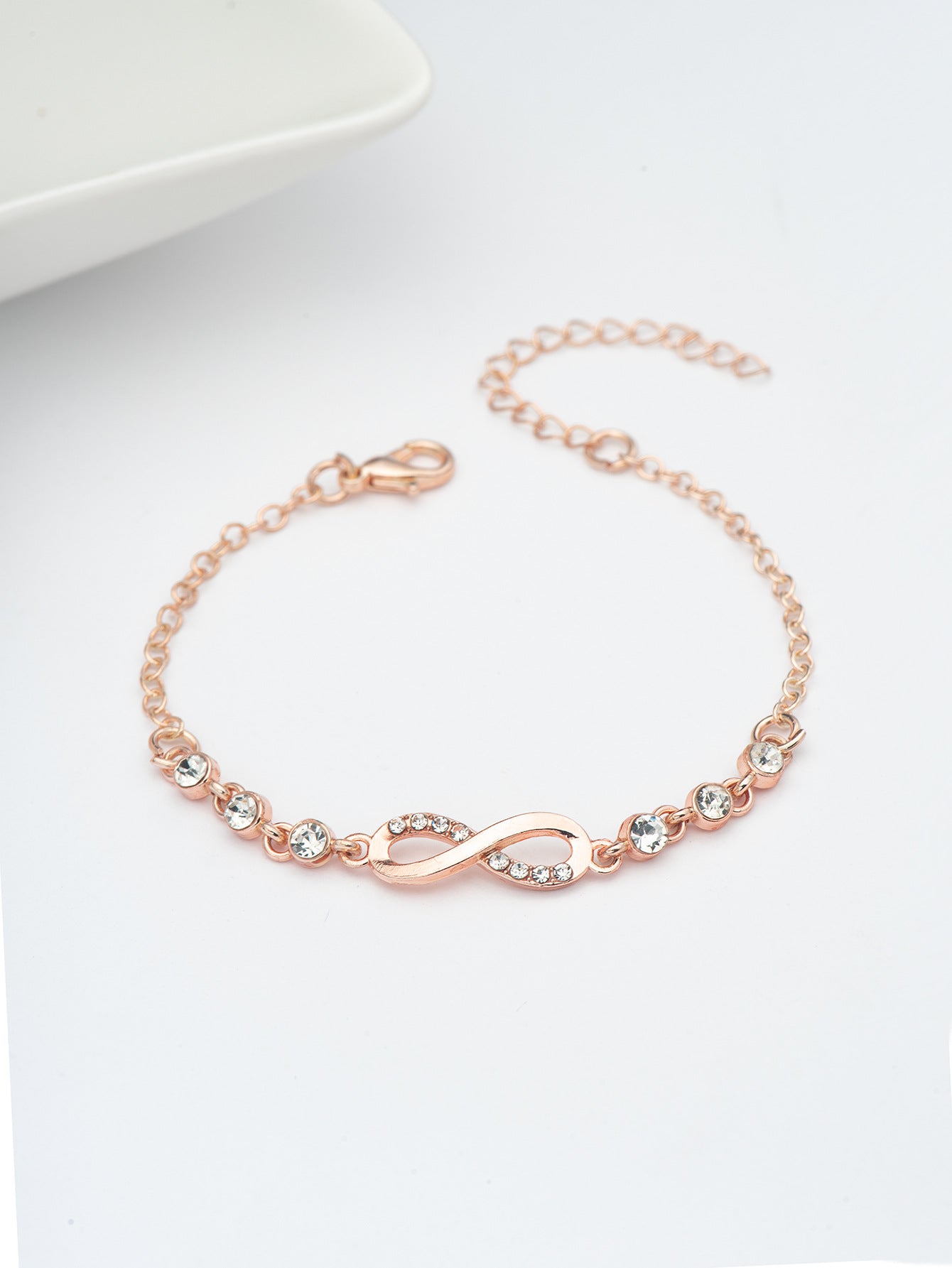 Rose Gold Plated Adjustable Charm Bracelet