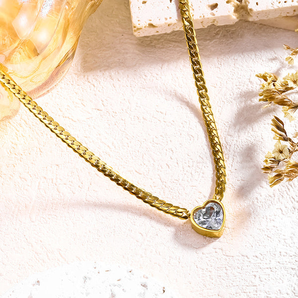 Twist Chain Heart-shaped necklace