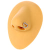 Heart with Diamonds Hoop Nose Ring