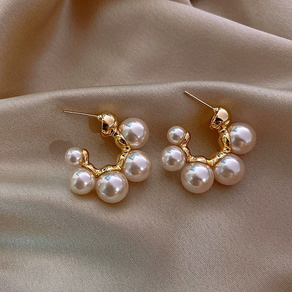 Pack Of 2 Bubble Pearl Earrings