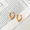 Anti Tarnish Gold Leaf Shaped Mabel Earrings