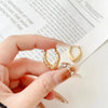 Anti Tarnish Gold Leaf Shaped Mabel Earrings