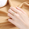 Two Golden Butterfly Ring