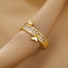 Two Golden Butterfly Ring