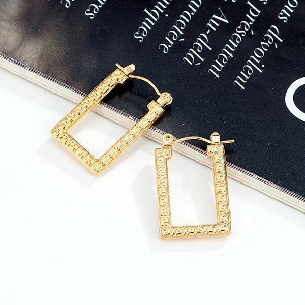 Anti tarnish Aesthetic Golden Hinged Earrings