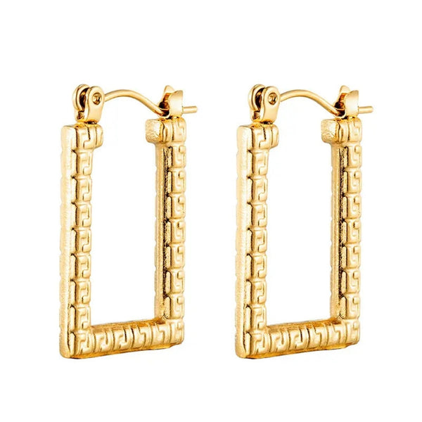 Anti tarnish Aesthetic Golden Hinged Earrings