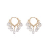 White stone & Golden earrings
