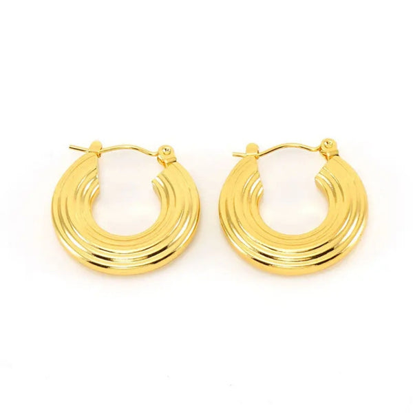 Anti Tarnish Golden trendy Stud Earrings