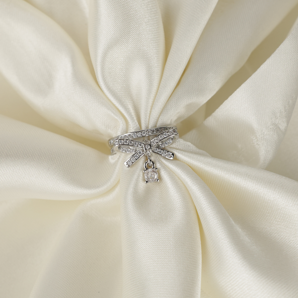 American diamond stone silver anti tarnish korean Ring