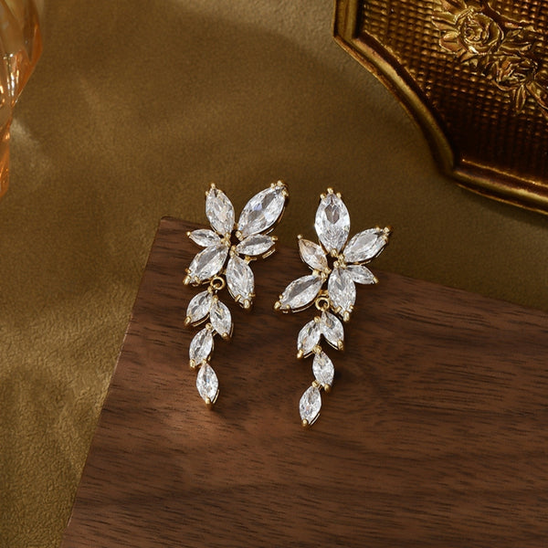 Leaf Dangle Drop Earrings