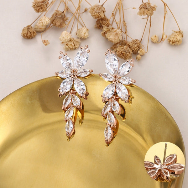 Leaf Dangle Drop Earrings
