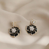 Black Rose Drop Earrings