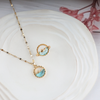 Love Blue Whale Pendant Necklace, Ring set