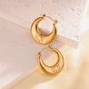 Anti tarnish simple gold plated earrings