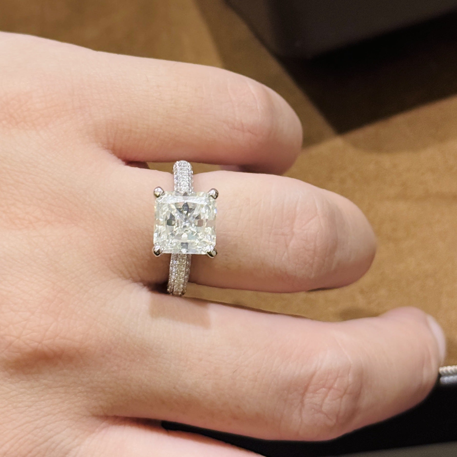 Princess cut engagement ring