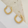 Anti tarnish Cable Twisted Earring