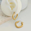 Anti tarnish Cable Twisted Earring