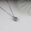 Sterling Silver Open Heart Pearl Pendant Necklace