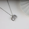 Sterling Silver Open Heart Pearl Pendant Necklace