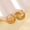 Anti tarnish simple gold plated earrings