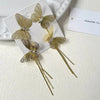 Golden super shiny butterfly earrings