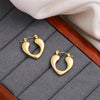 Anti Tarnish Golden Teardrop Hoop Earrings