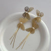 Golden super shiny butterfly earrings