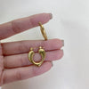 Anti Tarnish Golden Teardrop Hoop Earrings