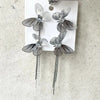 Silver super shiny butterfly earrings
