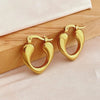 Anti Tarnish Golden Teardrop Hoop Earrings