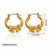 Gold-Tone Bow Hoop Earrings for Women | BeautyNX