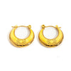 Anti tarnish simple gold plated earrings