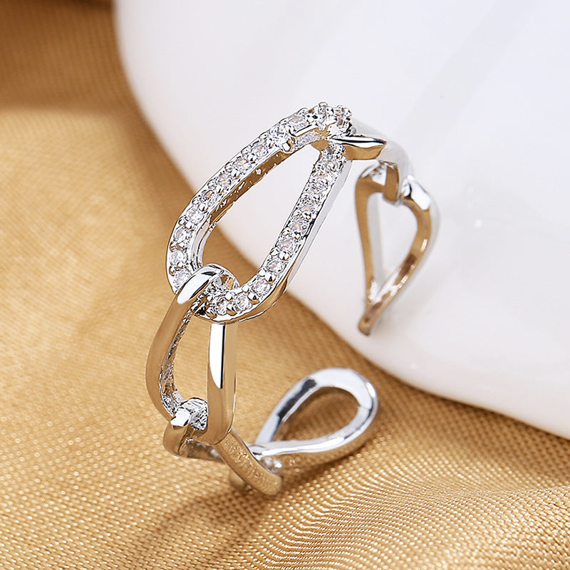 Snake Open Rings Crystal