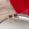 Cupid's red Charm Heart Earring