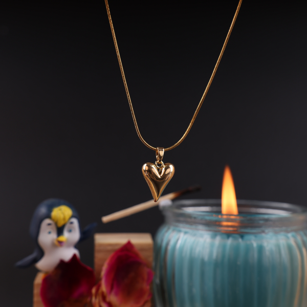 Love gold heart necklace