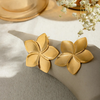 Anti Tarnish Golden Flower Style Stud Earrings