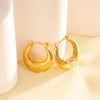 Anti tarnish simple gold plated earrings
