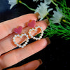 Cupid's red Charm Heart Earring