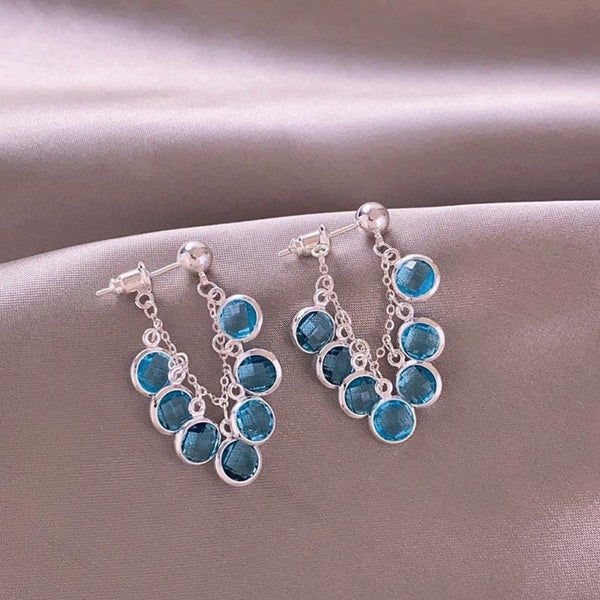 Blue crystal earrings