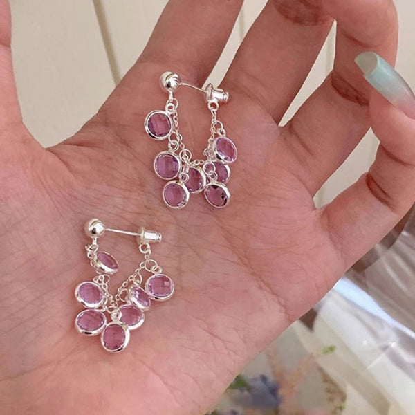 Purple stylish earings